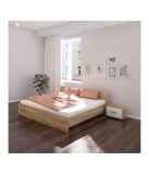 Pat Hera Sonoma + Saltea Lux ortopedica + 2 Noptiere 180x200cm