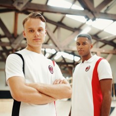 AC Milan tricou de bărbați Logo white - L