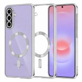 Husa premium Samsung Galaxy A37 5G Asteroid GSM Luxury Crystal MagSafe, argintiu