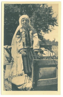 3412 - ETHNIC woman, from Gorj - old postcard, real PHOTO - unused - 1936 foto