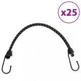 Gossi corzi elastice cu benzi reflectorizante/carlige 25 buc. 38 cm