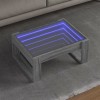 VidaXL Măsuță de cafea cu LED infinity, gri sonoma, 70x53x30 cm 847635