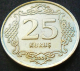 Cumpara ieftin Moneda 25 KURUS - TURCIA, anul 2009 *cod 1946, Europa