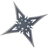Steluta ninja pentru aruncat la tinta, neagra, 4 colturi, 10 cm
