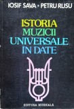 Istoria Muzicii Universale in Date - Iosif Sava, Petru Rusu, Editura Muzicala, Romana, 1983