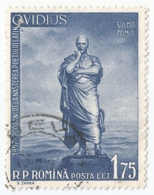 Romania, LP 440/1957, 2000 de ani de la nasterea lui Ovidiu, eroare 1, obl. foto
