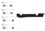 Prag Ford Transit (V184/5) 05.2000-04.2006 , Transit/Tourneo (V347/8) 05.2006-04.2013 , punte fata, Usa Fata Stanga sub usa fata, prag din metal