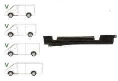 Prag Ford Transit (V184/5) 05.2000-04.2006 , Transit/Tourneo (V347/8) 05.2006-04.2013 , punte fata, Usa Fata Stanga sub usa fata, prag din metal
