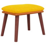 Cumpara ieftin Taburet, galben mustar, 45x29,5x35 cm, textil si piele eco