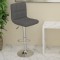 vidaXL Scaun de bar, gri &icirc;nchis, material textil