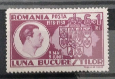 ROMANIA 1938, LP 125, LUNA BUCURESTILOR, MNH foto