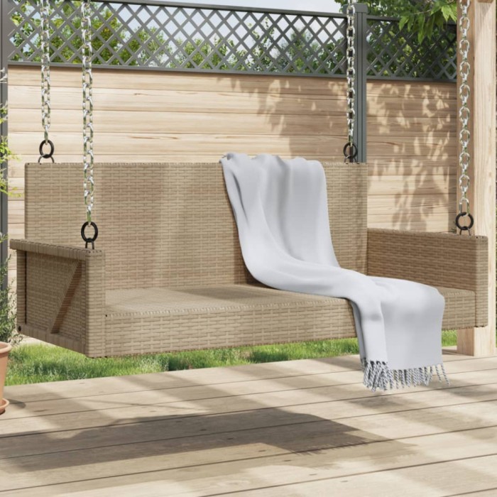 Gossi banca de balansoar, bej, 119x56x48 cm, poliratan
