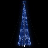VidaXL Pom de Crăciun LED-uri cu v&acirc;rfuri 1534 LED-uri Albastru 500 cm