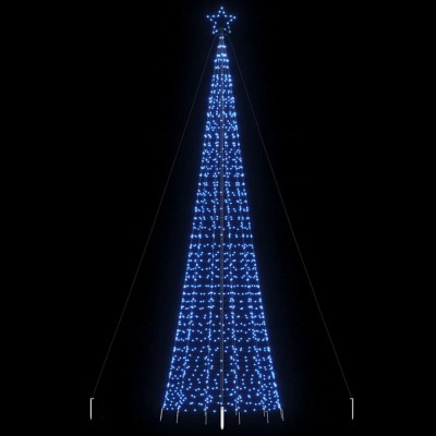 vidaXL Pom de Crăciun LED-uri cu v&amp;acirc;rfuri 1534 LED-uri Albastru 500 cm foto