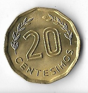 Moneda 20 centesimos 1981 - Uruguay foto