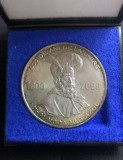 Medalie Argint Mihai Viteazul 1600-2000, Romania, 115g, Argint 0.800, Diametru 60mm