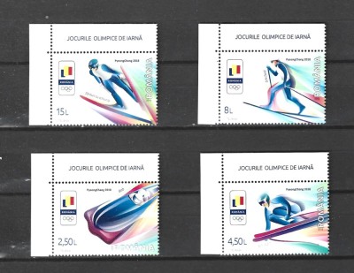 ROMANIA 2018 - JO DE IARNA PYEONGCHANG, TABS IN LIMBA ROMANA, MNH - LP 2180 foto