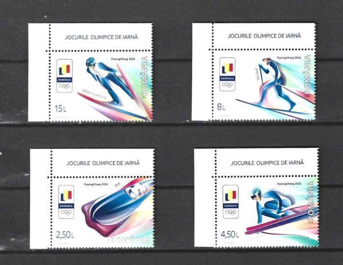 ROMANIA 2018 - JO DE IARNA PYEONGCHANG, TABS IN LIMBA ROMANA, MNH - LP 2180