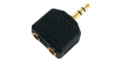 Adaptor stereo Jack 3.5 mm la 2x 3.5 mm mama foto