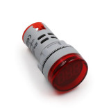 Mini Voltmetru Digital, 22mm, 20-500V AC, rotund, rosu