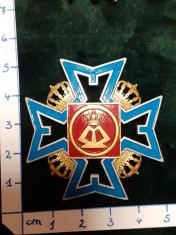 Insigna 7-ani REGIMENT 4 ROSIORI Regina Maria ; reproductie Regalista foto