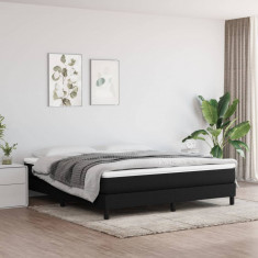 Saltea de pat cu arcuri, negru, 160x200x20 cm, textil GartenMobel Dekor