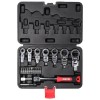 Set 20 buc. chei unghiulare cu clichet, 6-19mm, CrV, capete interschimbabile DEDRA 17L5001