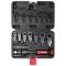 Set 20 buc. chei unghiulare cu clichet, 6-19mm, CrV, capete interschimbabile DEDRA 17L5001