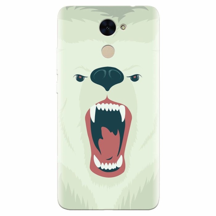 Husa silicon pentru Huawei Enjoy 7 Plus, Fierce Polar Bear Winter