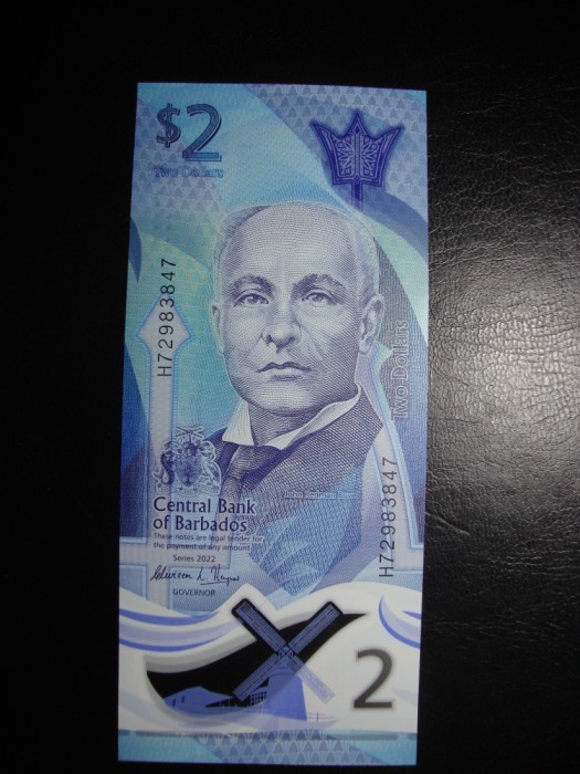 BARBADOS 2 DOLARI 2022 UNC