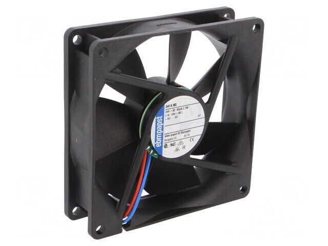 Ventilator axial DC 24V 92x92x25mm 84m3/h 32dBA