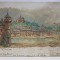 ORAS MEDIEVAL ( VECHIUL HEIDELBERG ) - PEISAJ , PICTURA CU AUTOR NECUNOSCUT , DATATA 1936