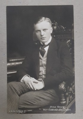 PRINTUL GEORG VON SACHSEN - MEININGEN , CARTE POSTALA ILUSTRATA , MONOCROMA, NECIRCULATA , PERIOADA PRIMULUI RAZBOI MONDIAL foto