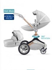 Carucior Hot Mom 2in1 NOU din piele ecologica foto