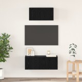 vidaXL Mobilier TV Altele cu depozitare cu ușă 2 pcs Stejar negru 80 x 30 x 30 cm