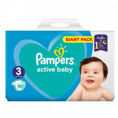 Scutece PAMPERS Active Baby 3 Giant Pack 90 buc foto