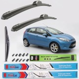 Cumpara ieftin Set Stergatoare TeamCar&reg; Ford Fiesta VI (2008-2012) - 3 Lamele Complete 650mm/380mm/300mm, Prindere Push-Button 19mm