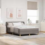 Cumpara ieftin Pat cu arcuri și saltea crem 90x200 cm Gri taupe 140 x 200 cm