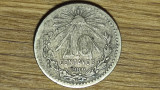 Mexic - moneda de colectie rara - 10 centavos 1909 - argint 0.800 - frumoasa !, America Centrala si de Sud
