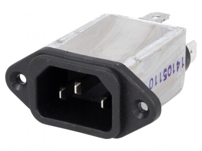 Conector Alimentare AC Soclu Tată 10A 250VAC IEC 60320 foto