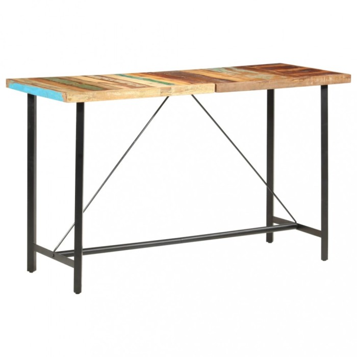 Masă de bar, 180 x 70 x 107 cm, lemn masiv reciclat