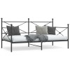 VidaXL Pat de zi fără saltea Negru 100x190 cm Oțel
