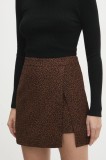Answear Lab fustă-pantalon culoarea maro, mini, drept