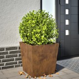 VidaXL Jardinier de grădină 50x50x50 cm Oțel pentru intemperii