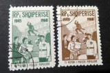 Serie completă 2 timbre Albania 1960 &ndash; A 15-a aniversare a Poliției Populare, ștampilată -A40