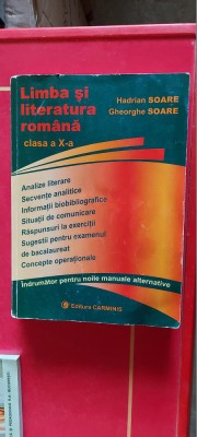 LIMBA SI LITERATURA ROMANA CLASA A X A - HADRIAN SOARE INDRUMATOR MANUALE foto