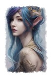 Cumpara ieftin Sticker decorativ Zana Elf, Albastru, 85 cm, 11461ST, Oem