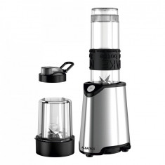 Blender Albatros Energy Mix, 600 W, 1 viteză (Pulse), Vas mixare 0.57 L, Lame inox, Râşniţă, Capac siguranţă, Negru/Inox