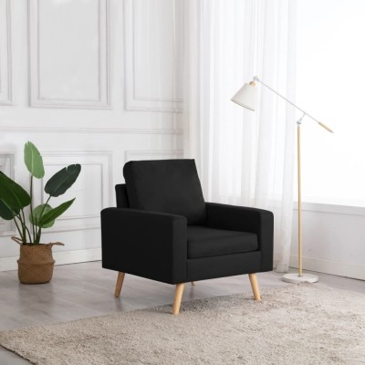 vidaXL Fotoliu, negru, material textil 288702 foto