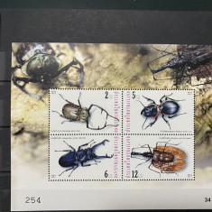 PC173 - Thailanda 2001 Insecte/ Gandaci, serie MNH, Bloc 4v